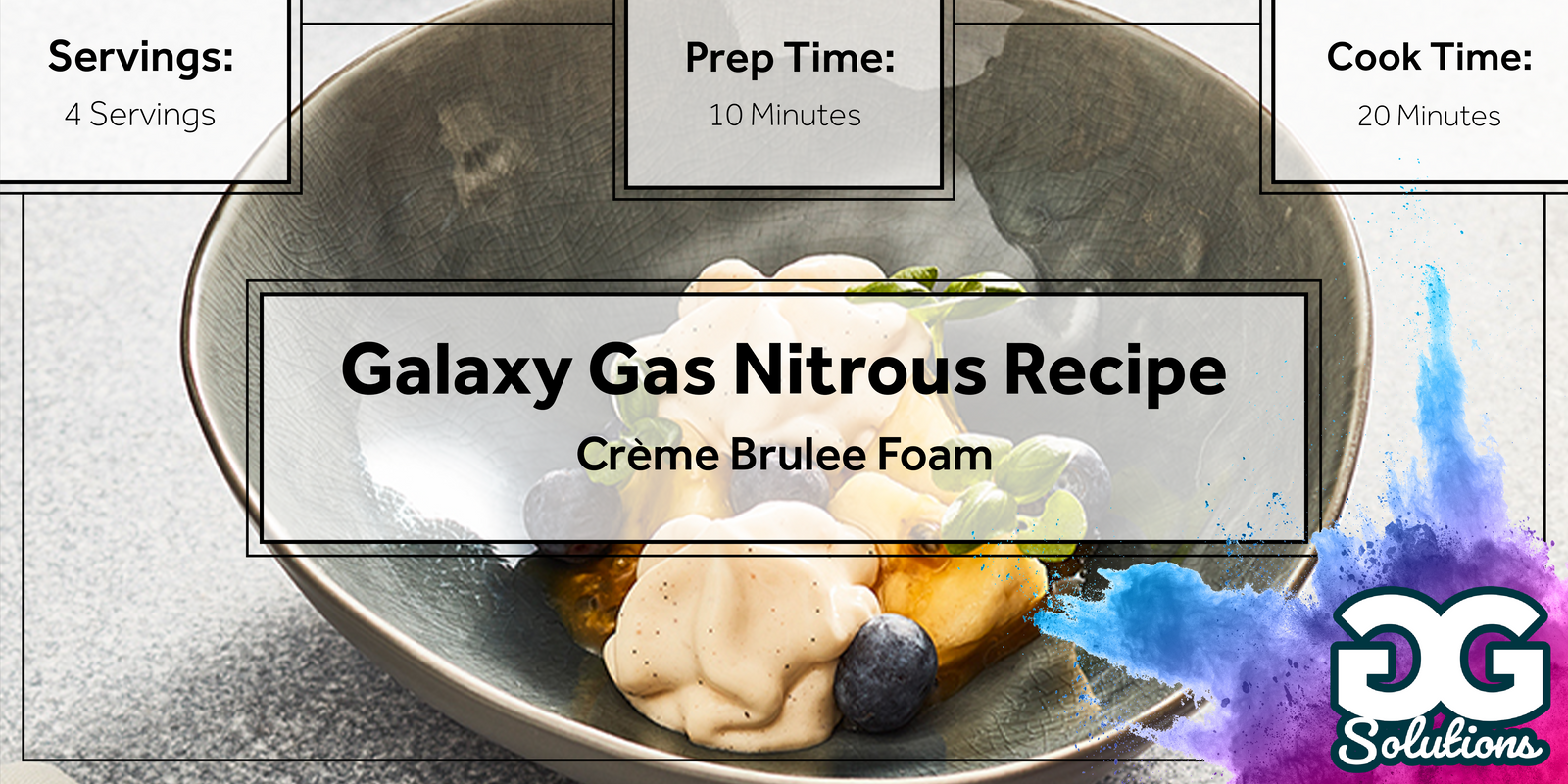 Galaxy Gas Nitrous Recipe: Crème Brulee Foam