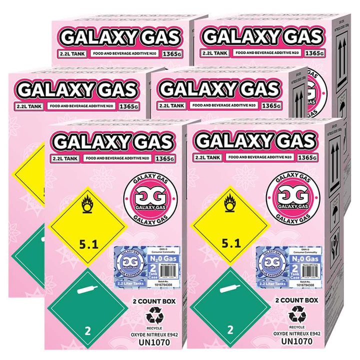 Galaxy Gas 2.2L 1,365g N2O Tank Blue Raspberry 6 boxes
