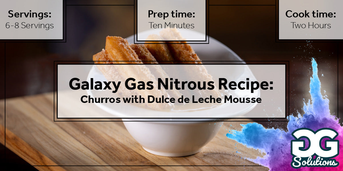 Galaxy Gas Nitrous Recipe: Churros with Dulce de Leche Mousse