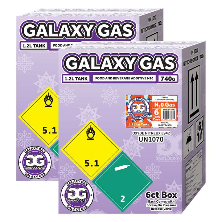 Galaxy Gas XL 1.2L 700g N2O Tank - Blueberry Mango set of 2 box