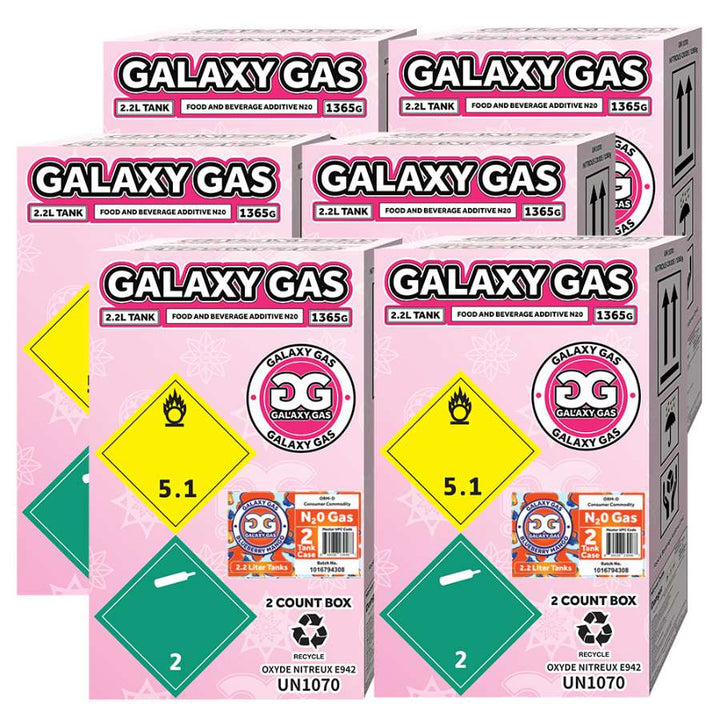 Galaxy Gas 2.2L 1,365g N2O Tank Blueberry Mango 6 boxes