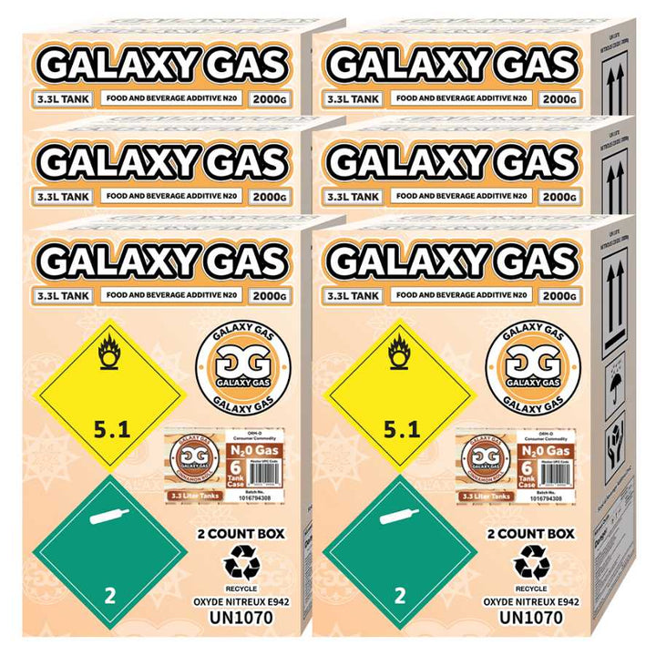 Galaxy Gas Infusion 3.3L Nitrous Oxide N2O 2,000g Tank - Cinnamon Roll 6 boxes