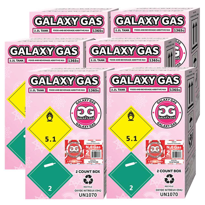 Galaxy Gas 2.2L 1,365g N2O Tank Strawberry Cream 6 boxes