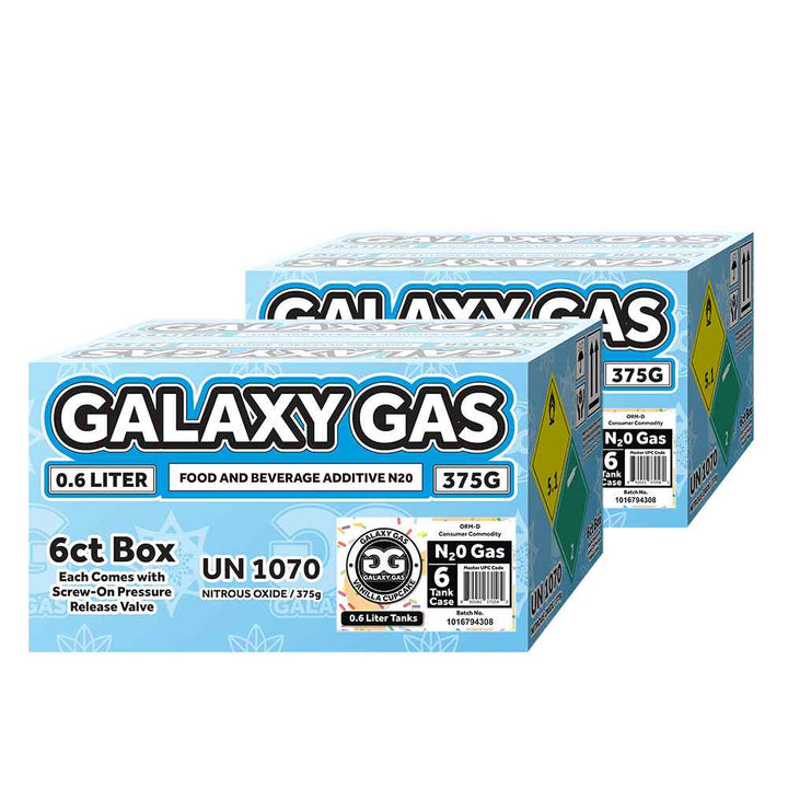 Galaxy Gas 0.6L N2O 375g Tank Vanilla Cupcake 2 boxes