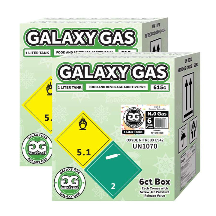 Galaxy Gas XL 1L 615g N2O Tank - Vanilla Cupcake 12 ct 