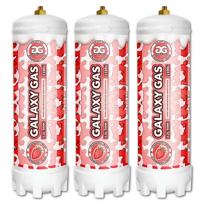 Galaxy Gas 2.2L 1,365g N2O Tank Strawberry Cream cans