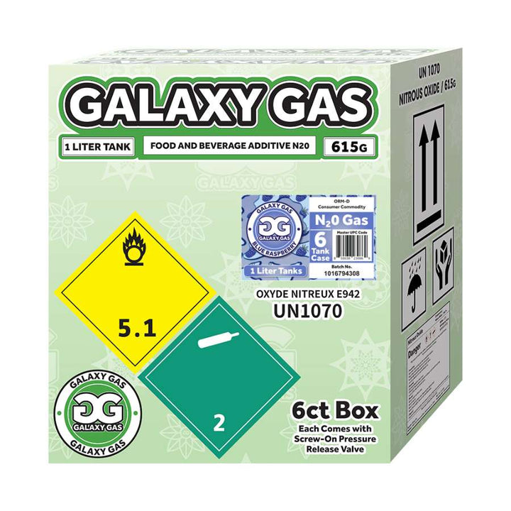 Galaxy Gas XL 1L 615g N2O Tank - Blue Raspberry box