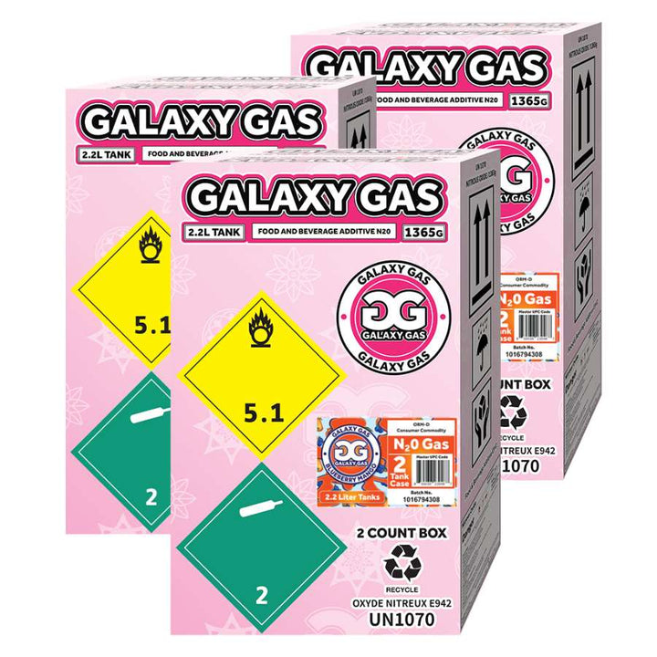 Galaxy Gas 2.2L 1,365g N2O Tank Blueberry Mango 3 boxes
