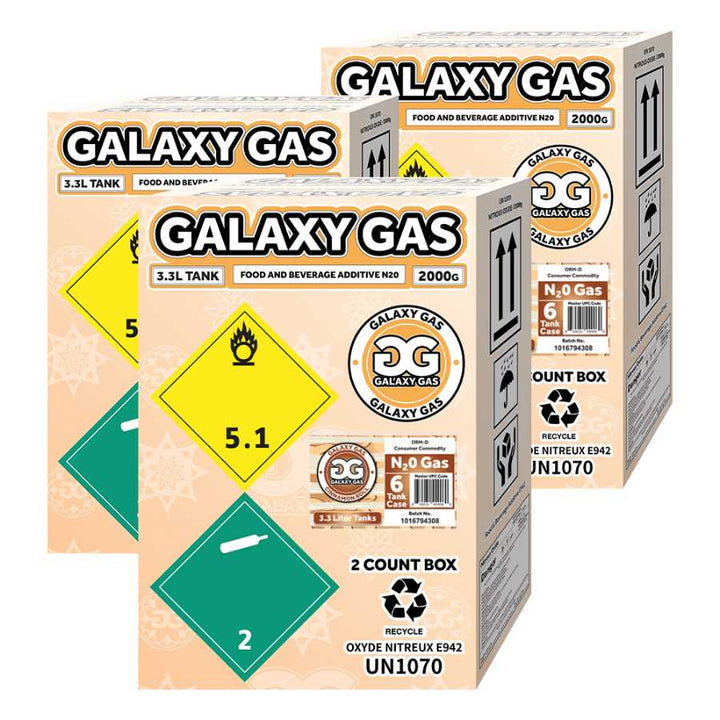 Galaxy Gas Infusion 3.3L Nitrous Oxide N2O 2,000g Tank - Cinnamon Roll 3 boxes