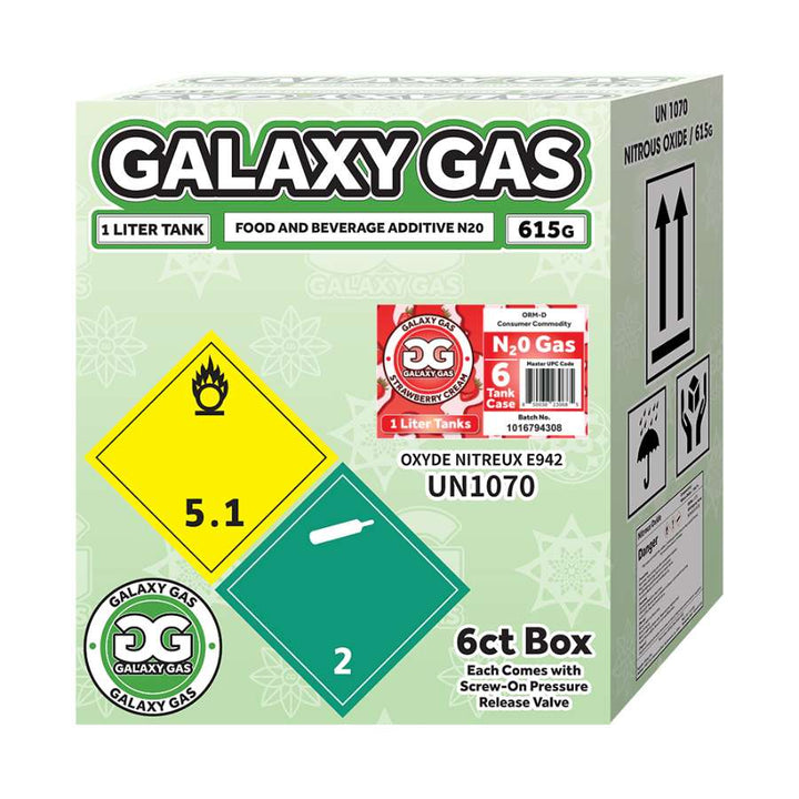 Galaxy Gas XL 1L 615g N2O Tank - Strawberry Cream 6pcs box