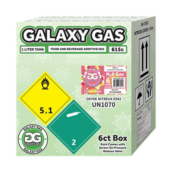 Galaxy Gas XL 1L 615g N2O Tank - Watermelon Lemonade 6ct box