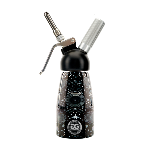 Galaxy Gas Whipped Cream Dispenser Half Pint - Aluminum - Black Color