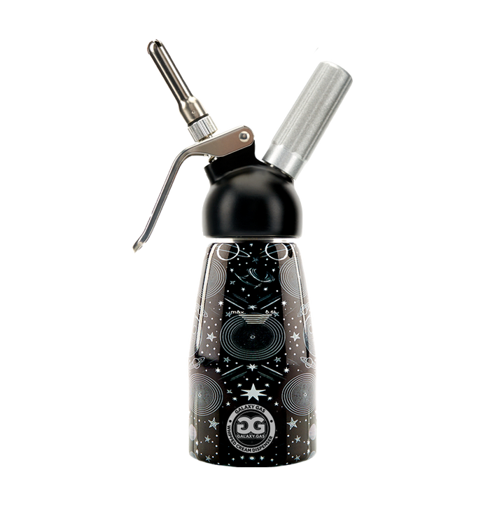 Galaxy Gas Whipped Cream Dispenser Half Pint - Aluminum - Black Color