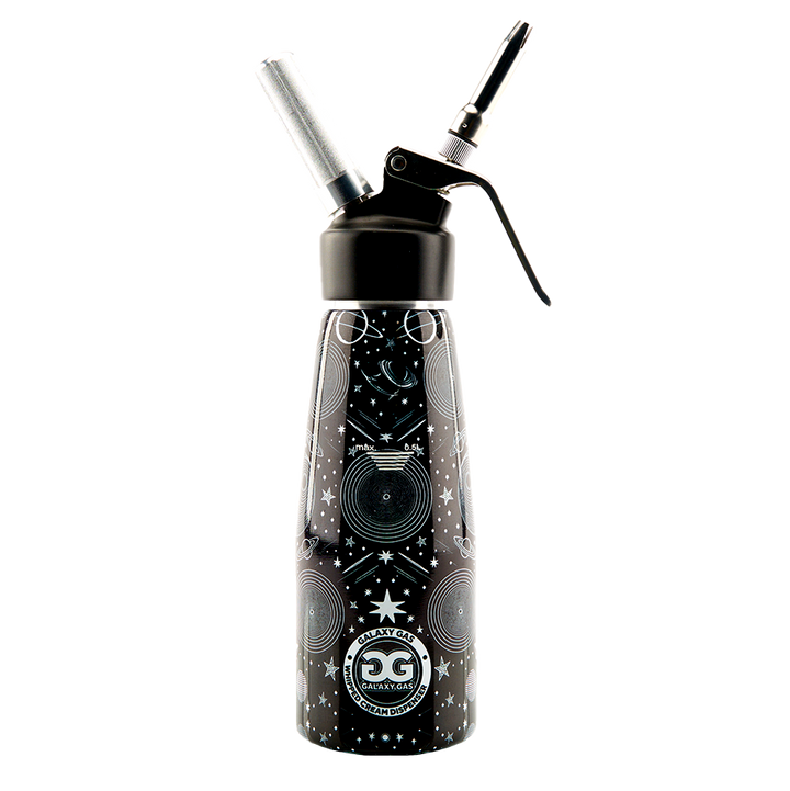 Galaxy Gas Whipped Cream Dispenser 1 Pint - Aluminum - Black
