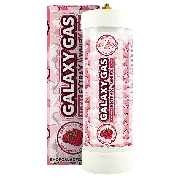 Galaxy Gas X WhipX 3.3L Nitrous Oxide N2O 2,000g Tank - Raspberry N Cream