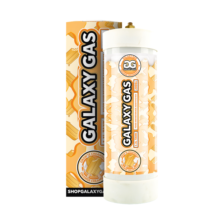 Galaxy Gas Infusion 3.3L Nitrous Oxide N2O 2,000g Tank - Orange Creamsicle