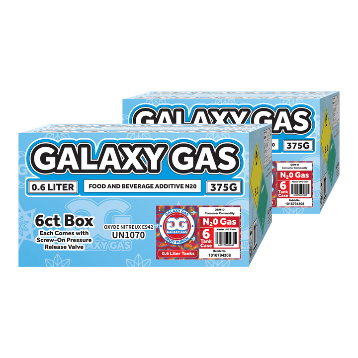 Galaxy Gas 0.6L N2O 375g Tank Fruit Punch 6ct box