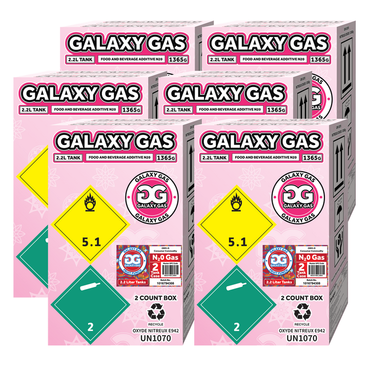 Galaxy Gas 2.2L 1,365g N2O Tank Fruit Punch 6 boxes