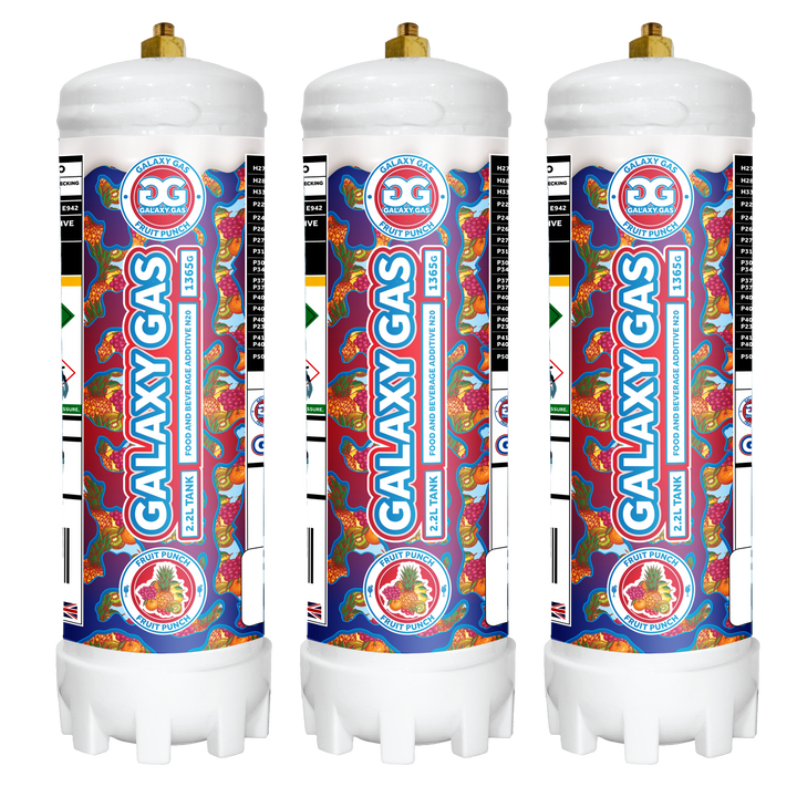 Galaxy Gas 2.2L 1,365g N2O Tank Fruit Punch cans