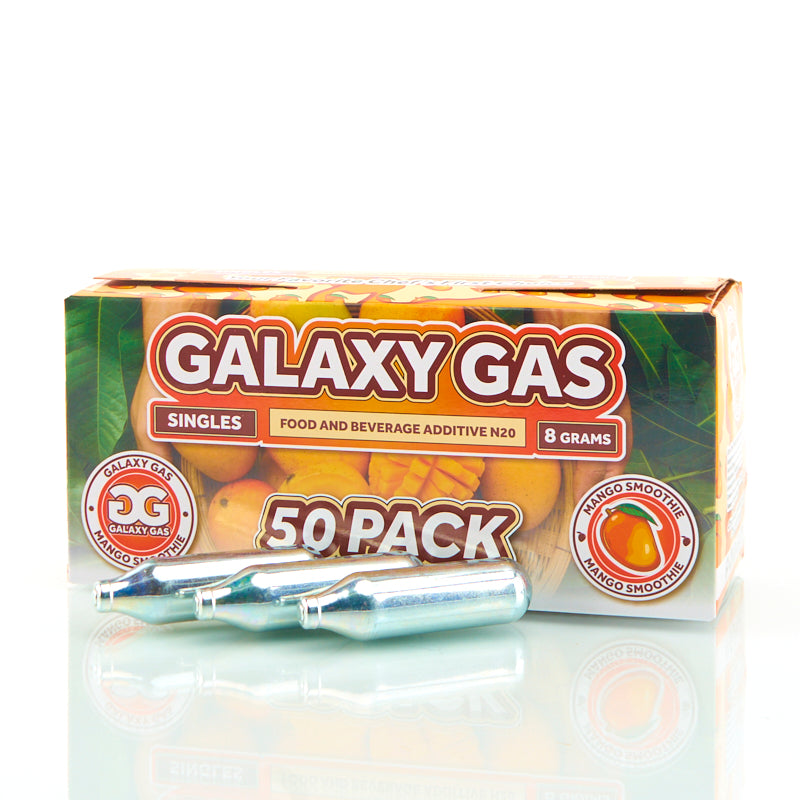  Galaxy Gas Infusion Mango N2O 8g Whip Cream Chargers Nitrous Oxide (50 Count)