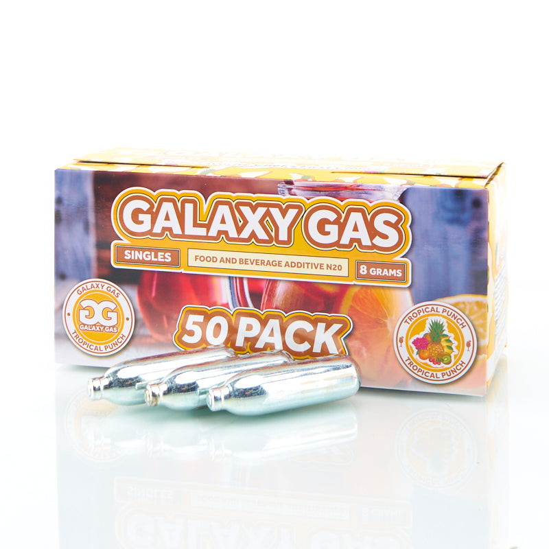 Galaxy Gas Infusion Tropical Punch N2O 8g Whip Cream Chargers Nitrous Oxide (50 Count)