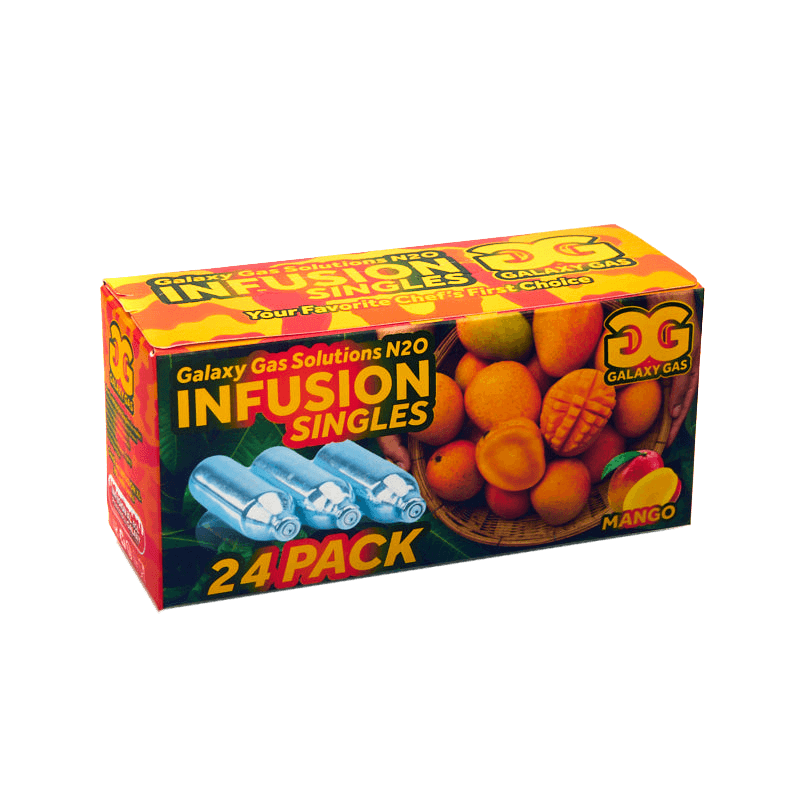 Galaxy Gas Infusion Mango N2O 8g Whip Cream Chargers Nitrous Oxide (24 Count)