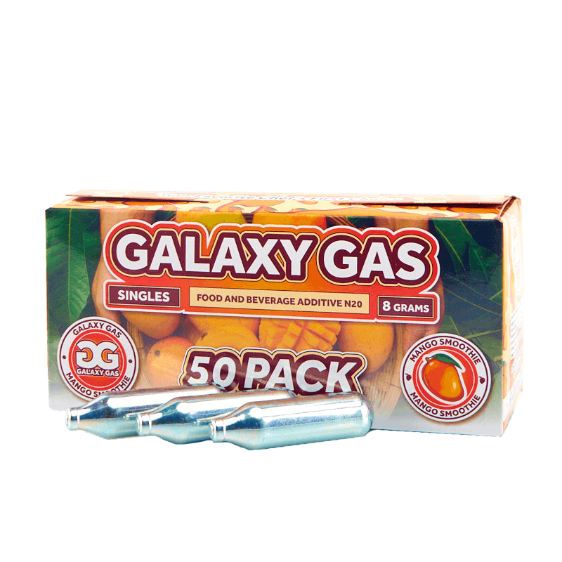  Galaxy Gas Infusion Mango N2O 8g Whip Cream Chargers Nitrous Oxide (50 Count)