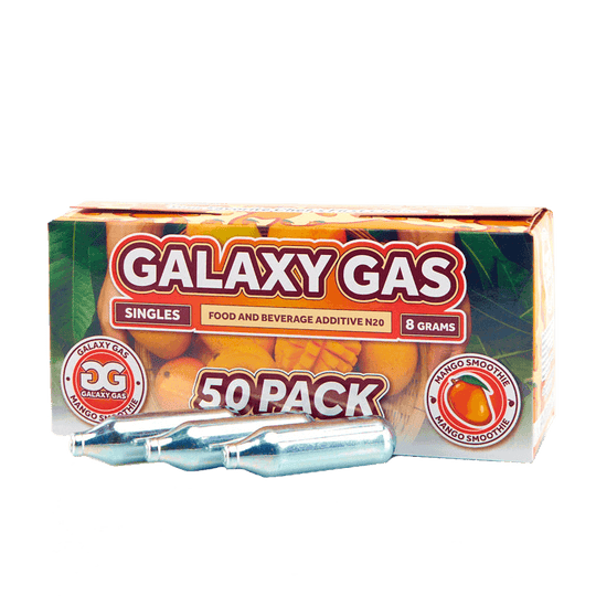  Galaxy Gas Infusion Mango N2O 8g Whip Cream Chargers Nitrous Oxide (50 Count)