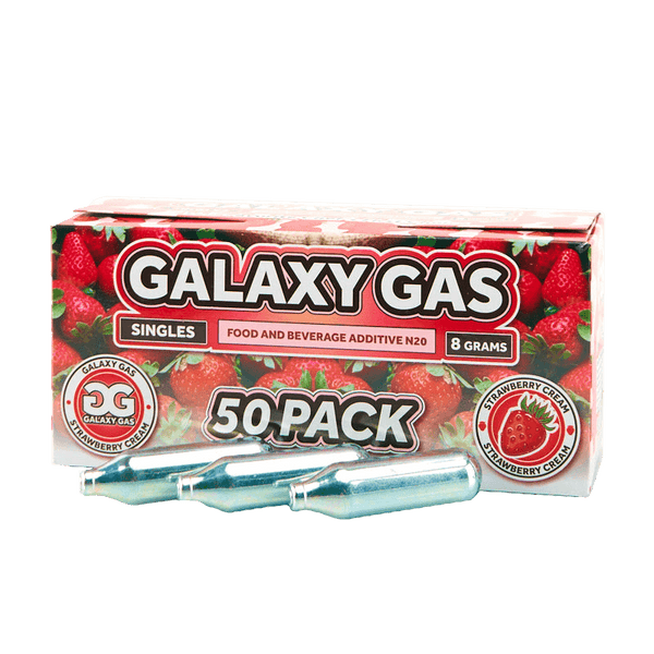 Galaxy Gas 8g N2O Whip Cream Chargers (50 Count) - Strawberry Cream 50 pack