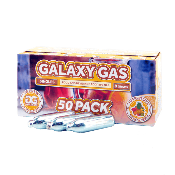 Galaxy Gas Infusion Tropical Punch N2O 8g Whip Cream Chargers Nitrous Oxide (50 Count)