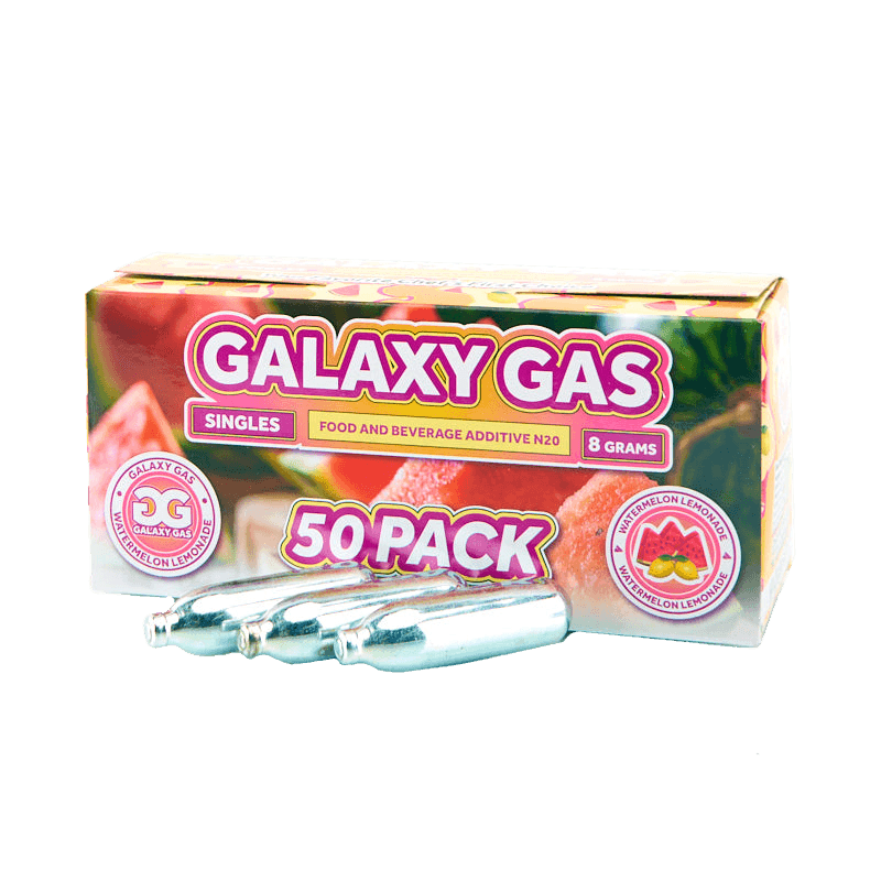 Galaxy Gas Infusion Watermelon Lemonade N2O 8g Whip Cream Chargers Nitrous Oxide (50 Count)