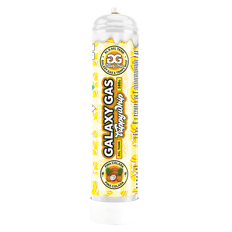 COMING SOON - Galaxy Gas Trippy Whip - Infusion XL 0.95L 580g Nitrous Oxide N2O Tank Pina Colada