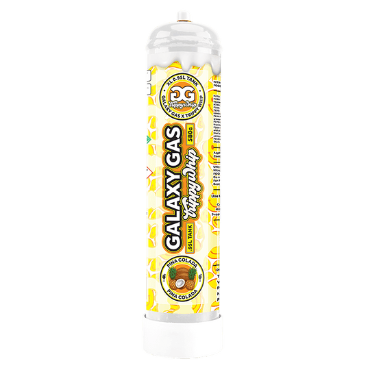 COMING SOON - Galaxy Gas Trippy Whip - Infusion XL 0.95L 580g Nitrous Oxide N2O Tank Pina Colada