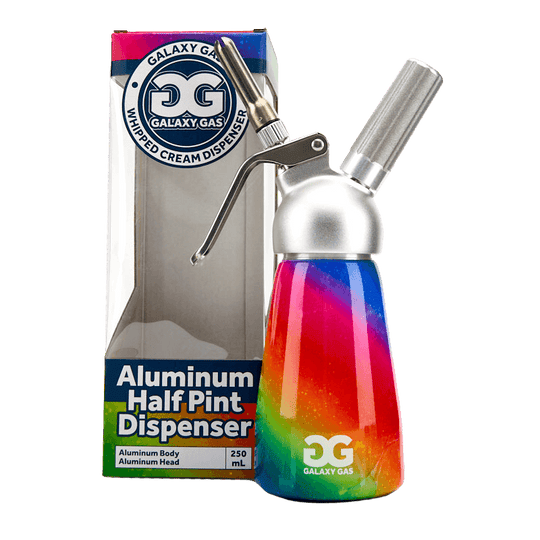 Galaxy Gas Whipped Cream Dispenser Half Pint - Aluminum - Rainbow Color