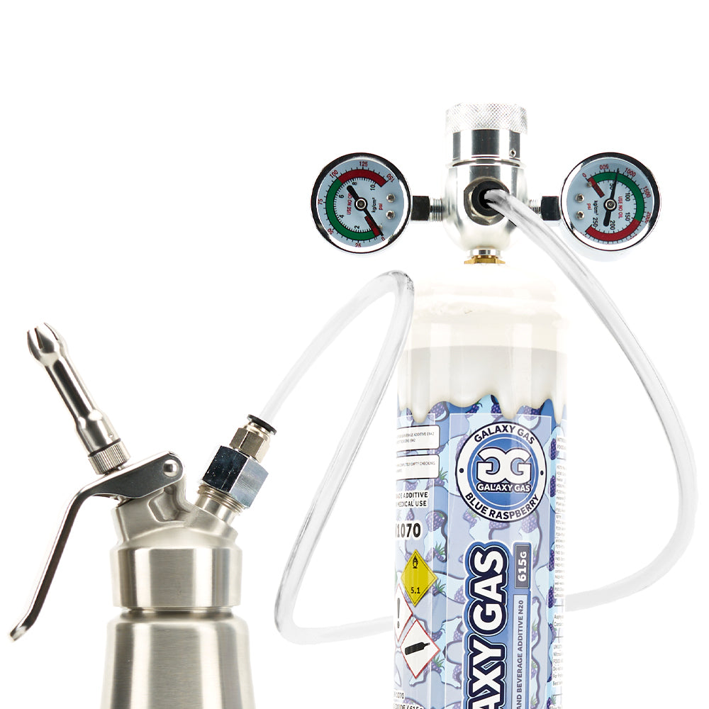 *NEW* Galaxy Gas Infusion Pressure Regulator and Hose For Culinary Galaxy Gas Nitrous Oxide N2O Tanks