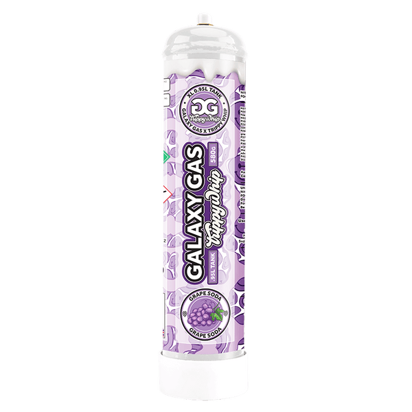 COMING SOON - Galaxy Gas Trippy Whip - Infusion XL 0.95L 580g Nitrous Oxide N2O Tank Grape Soda