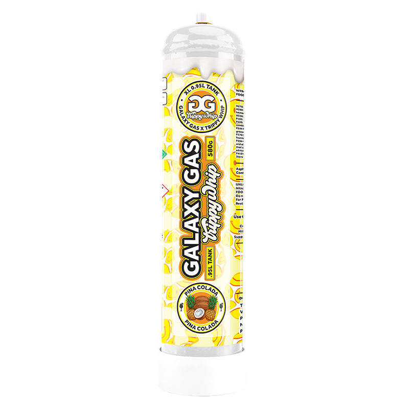 Galaxy Gas Trippy Whip - Infusion XL 0.95L 580g Nitrous Oxide N2O Tank Pina Colada